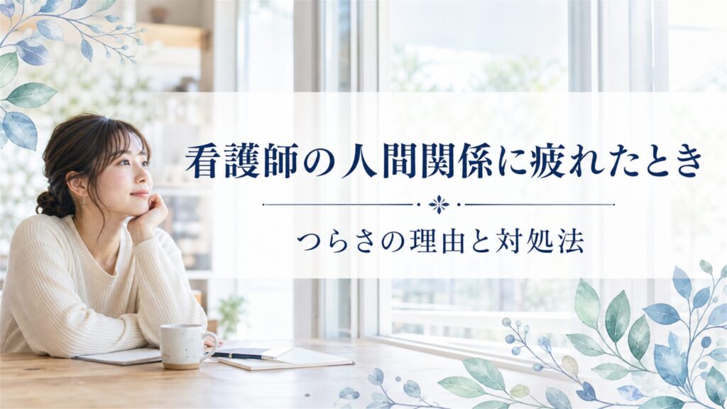 看護師の人間関係に疲れたときの考え方と対処法