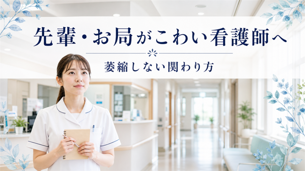 先輩・お局がこわい看護師へ｜萎縮しない関わり方