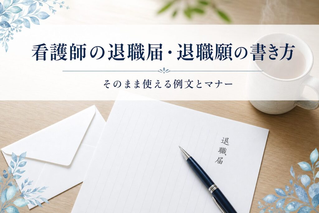 看護師の退職届・退職願の書き方と例文