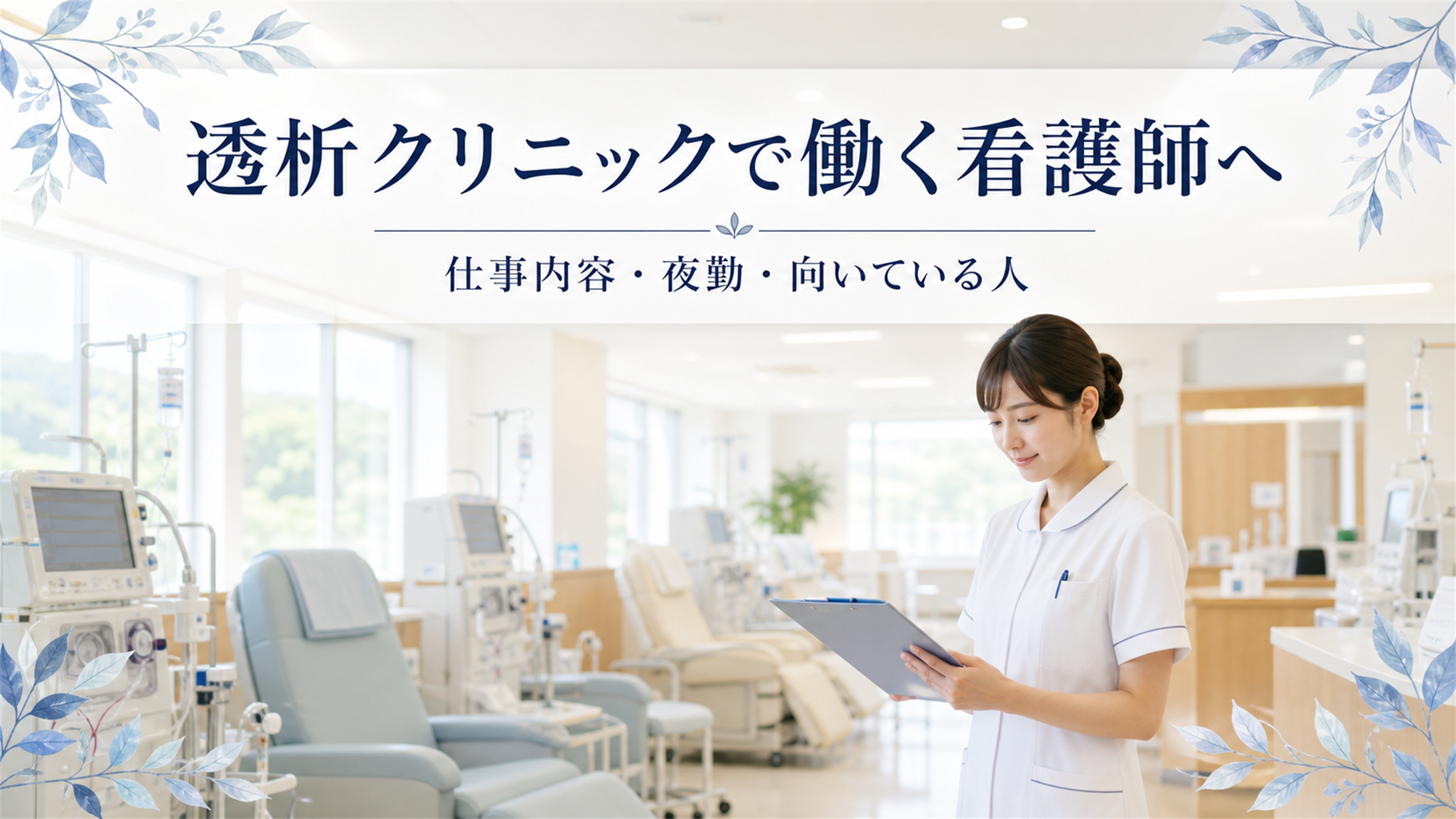 透析クリニックで働く看護師へ｜仕事内容・夜勤・向いている人