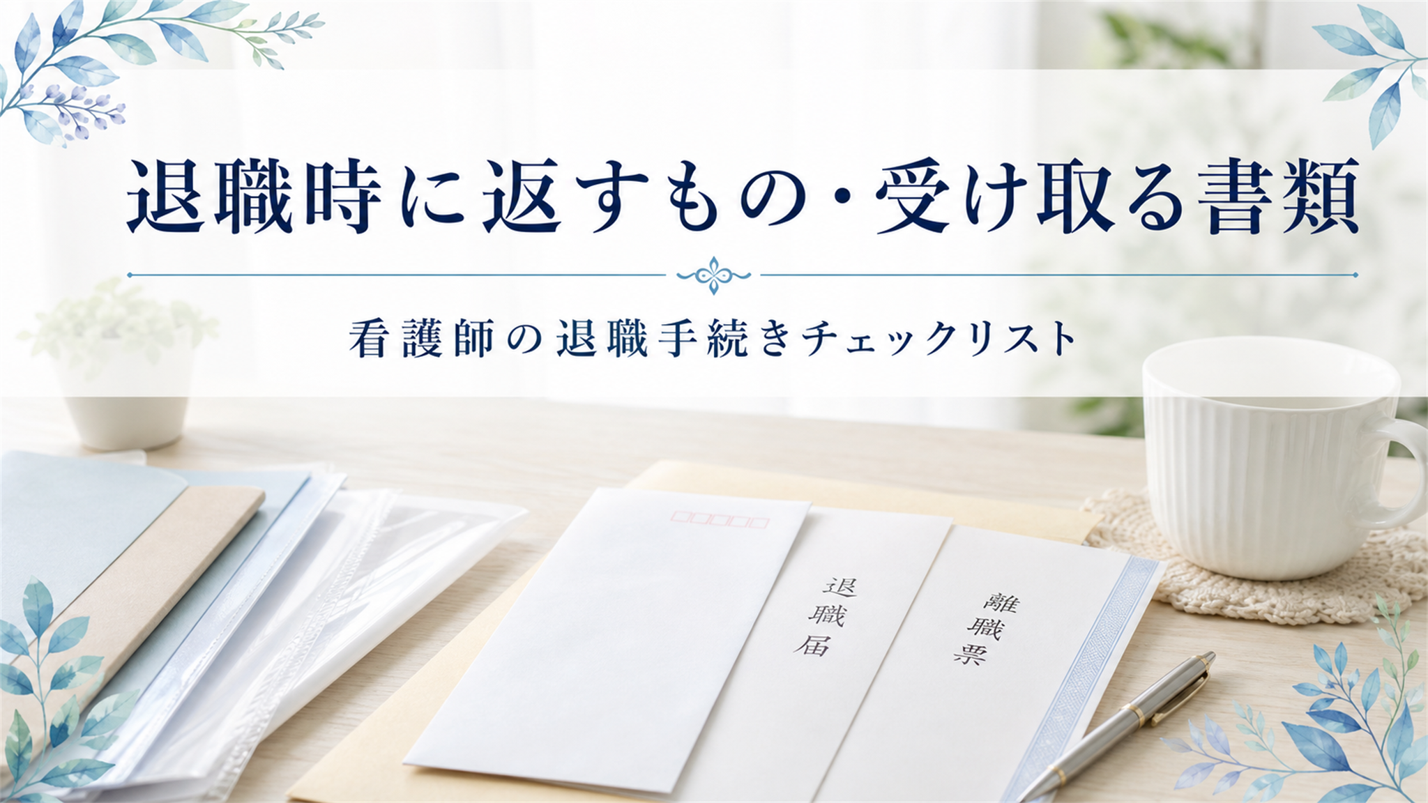 看護師が退職時に返すもの・受け取る書類まとめ