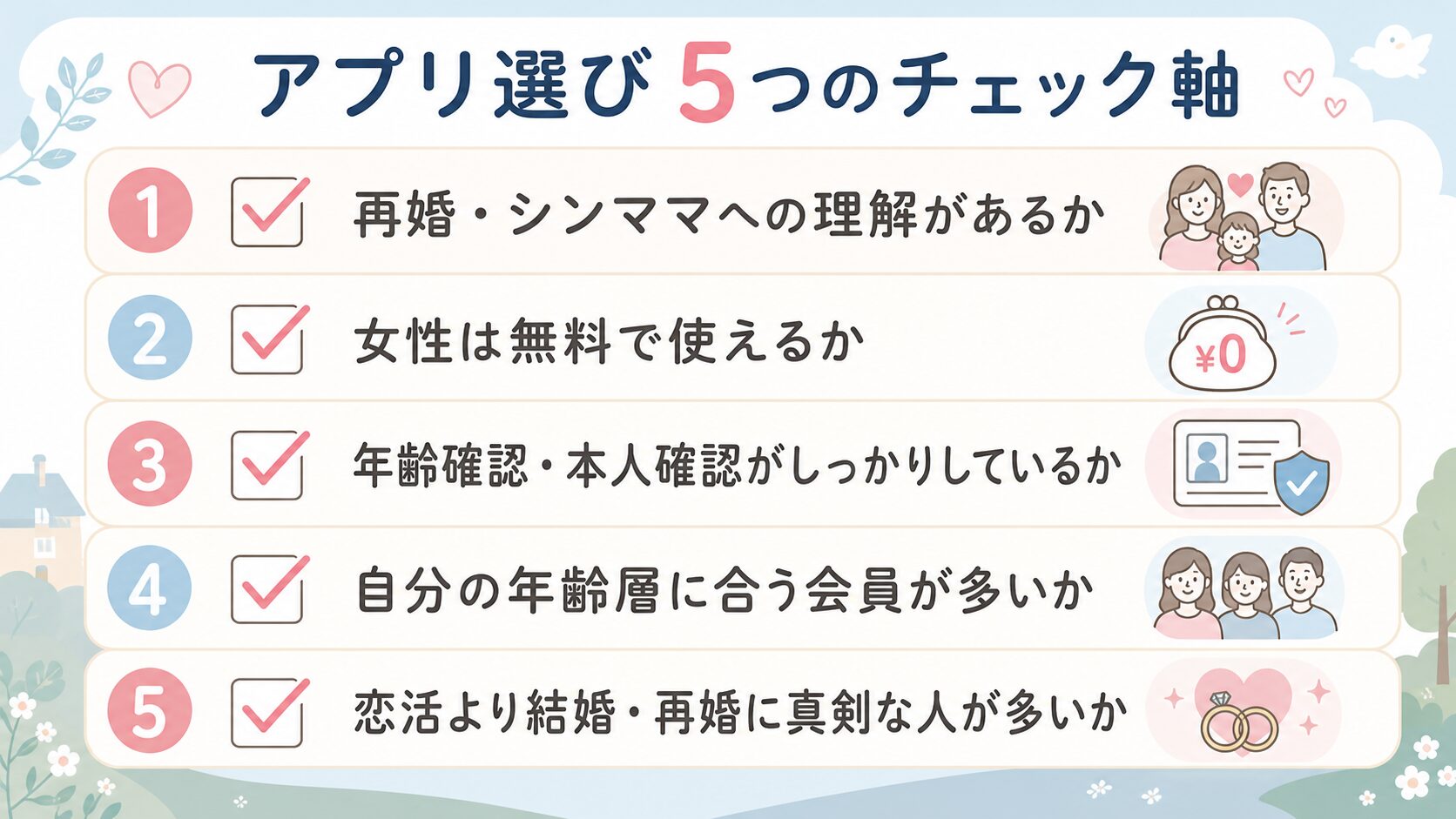 バツイチ・シンママが見るアプリ選びの5つのチェック軸